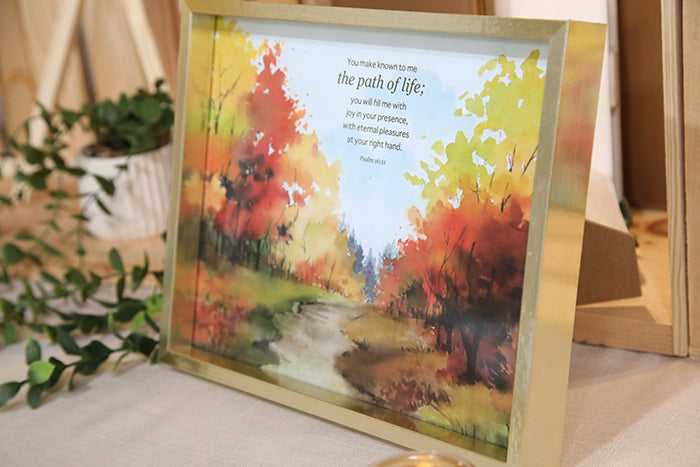 The Path of Life: Psalm 16:11 Watercolor Art Print