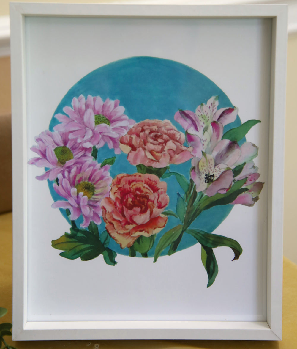 Circle of Growth – Blooming Trio Art Print