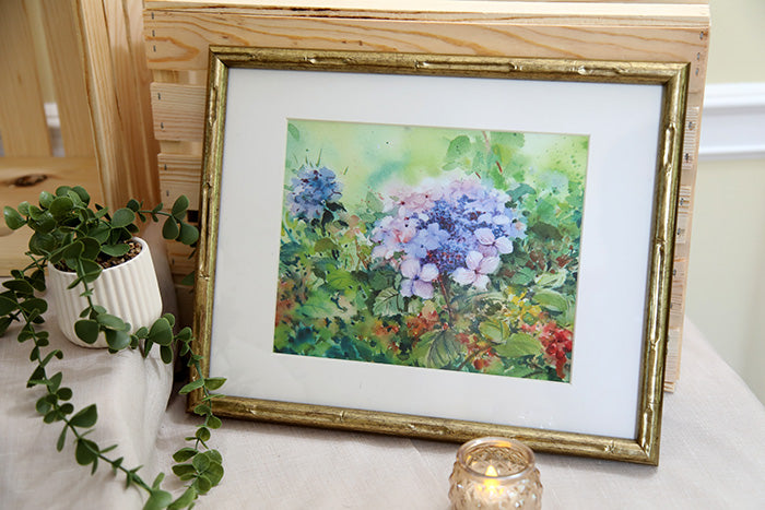 Lavender Hydrangea Watercolor Art Print