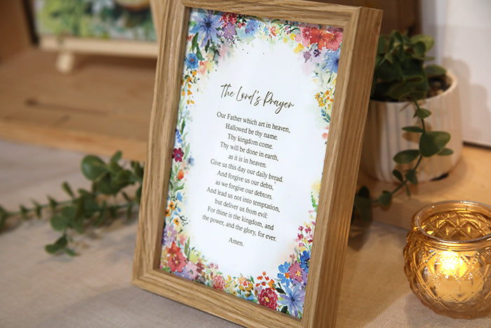 The Lord’s Prayer Floral Art Print
