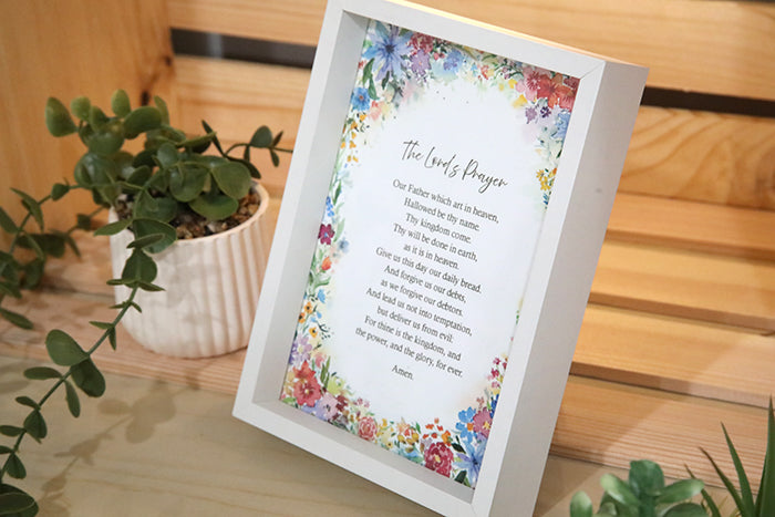 The Lord’s Prayer Floral Art Print
