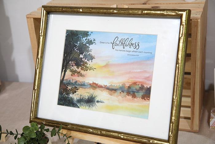 "New Mercies Every Morning" — Lamentations 3:23 Art Print