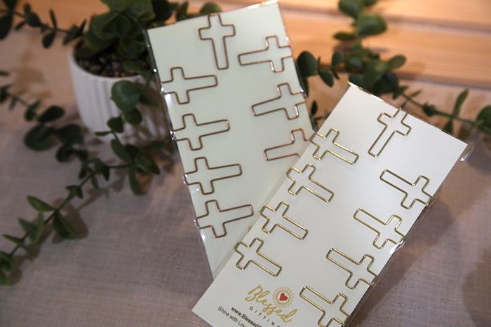 Faith Cross Paper Clips & Bookmark Set