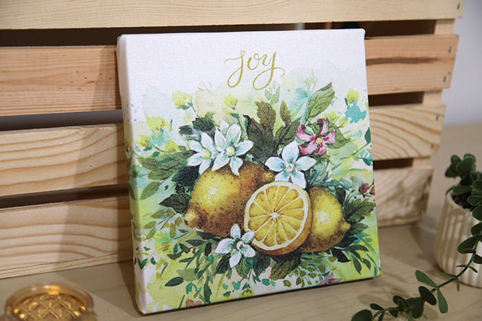 Joy (Lemon) in Bloom: 8x8 Canvas Print
