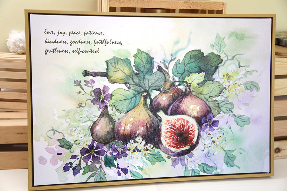 The Harvest (Fig) with Verse Canvas Print