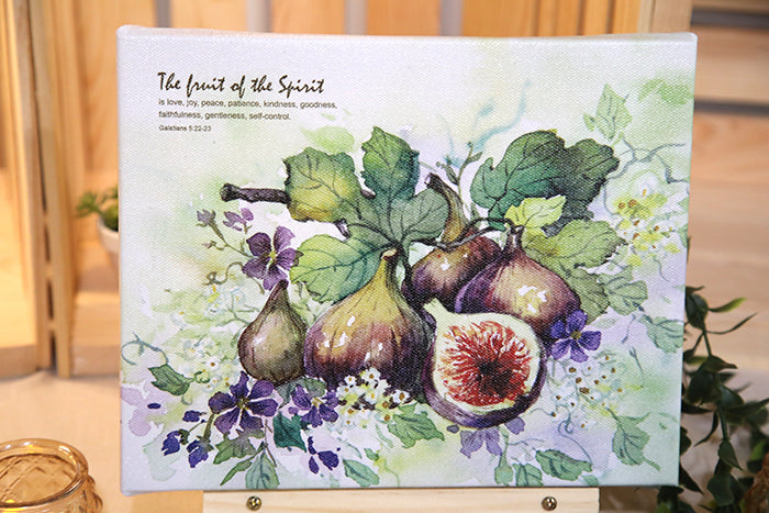The Harvest (Fig) with Verse: 10x8 Canvas Print
