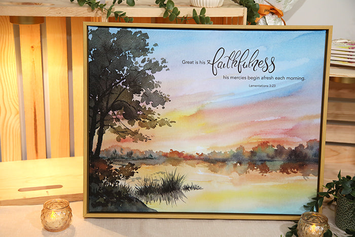 New Mercies Every Morning: Lamentations 3:23 Canvas Art (10”x8”)