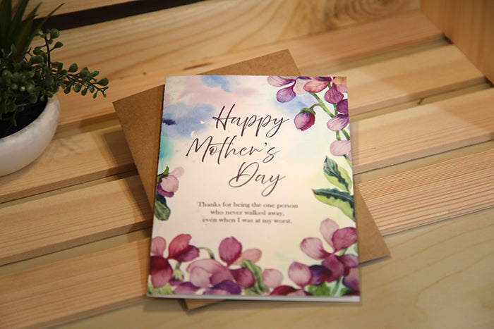Purple Violet Mother’s Day Card