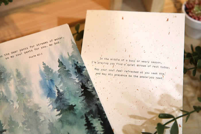 Seeking Him: Psalm 42:1 Forest Deer Card
