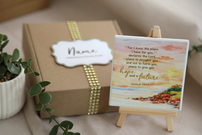 A Future of Hope - Baptism Keepsake Tile Gift Set