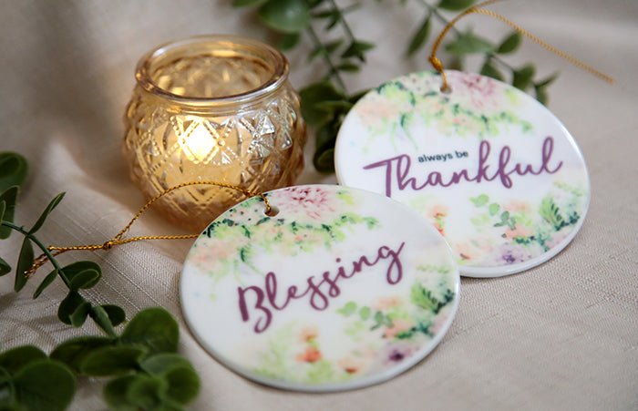 Always Be Thankful Ceramic Ornament
