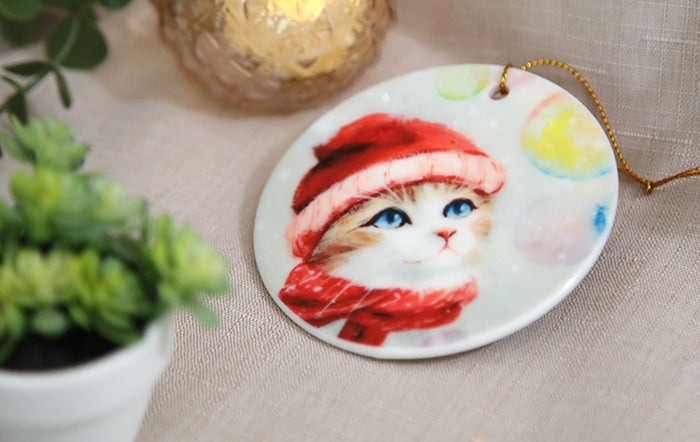 Magical Moments Cat Ceramic Ornament