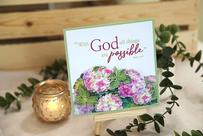 "With God, All Things Are Possible" 3D Handmade Card