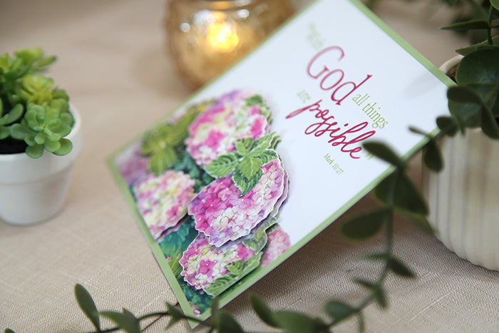 "With God, All Things Are Possible" 3D Handmade Card
