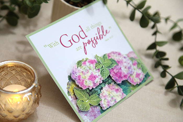 "With God, All Things Are Possible" 3D Handmade Card