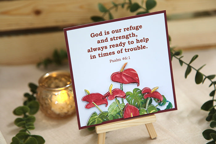 "God Is Our Refuge & Strength" 3D Handmade Card