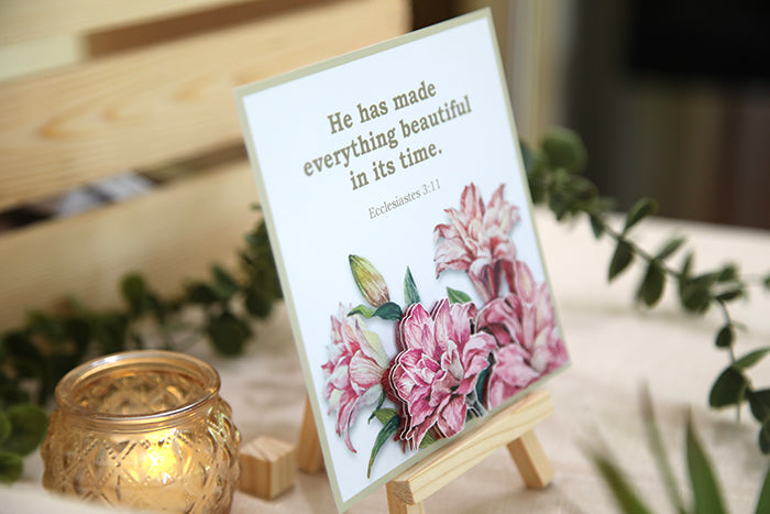 "Everything Beautiful" 3D Handmade Card: God's Perfect Timing