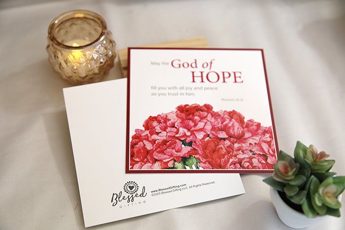 "God of Hope" Square Note Card