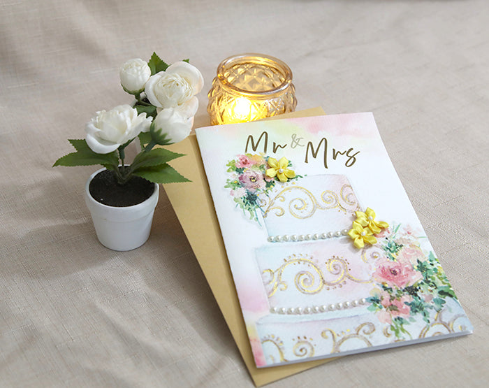 "Mr & Mrs" Wedding Greeting Card