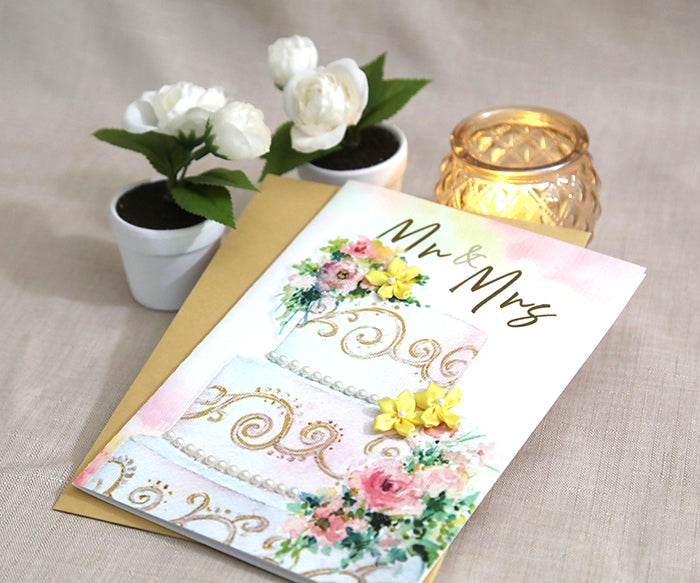 "Mr & Mrs" Wedding Greeting Card