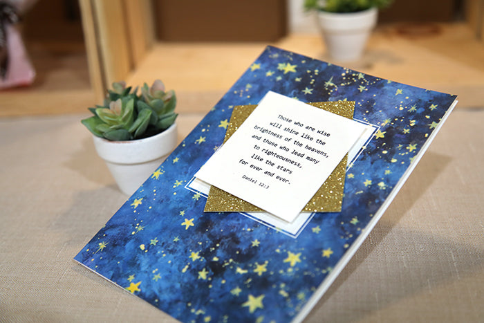 Shining Brightly Daniel 12:3 Handcrafted Card