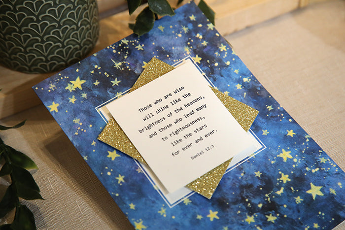 Shining Brightly Daniel 12:3 Handcrafted Card