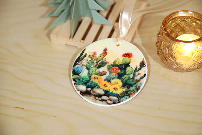 Enduring Strength Cactus Ceramic Ornament