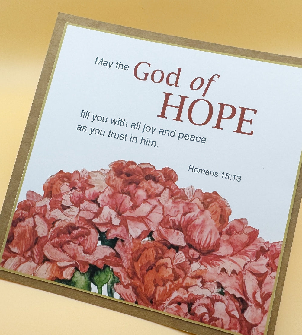 "God of Hope" Square Note Card