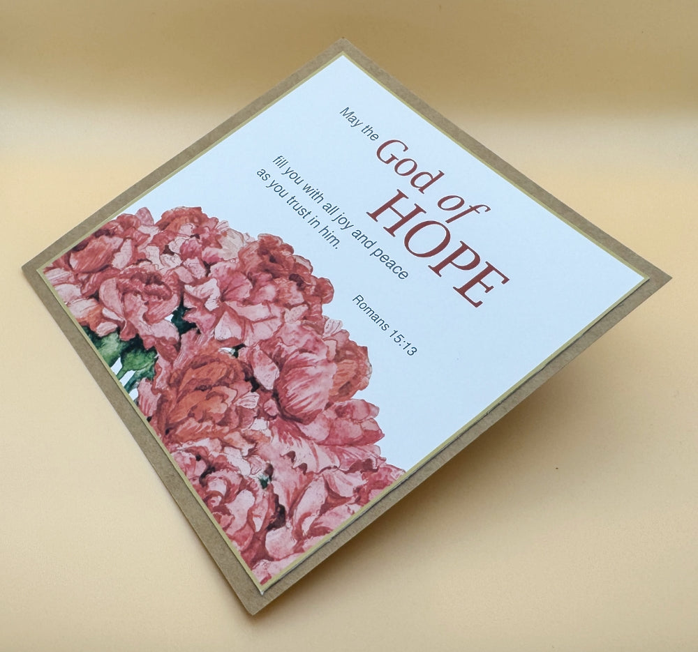 "God of Hope" Square Note Card