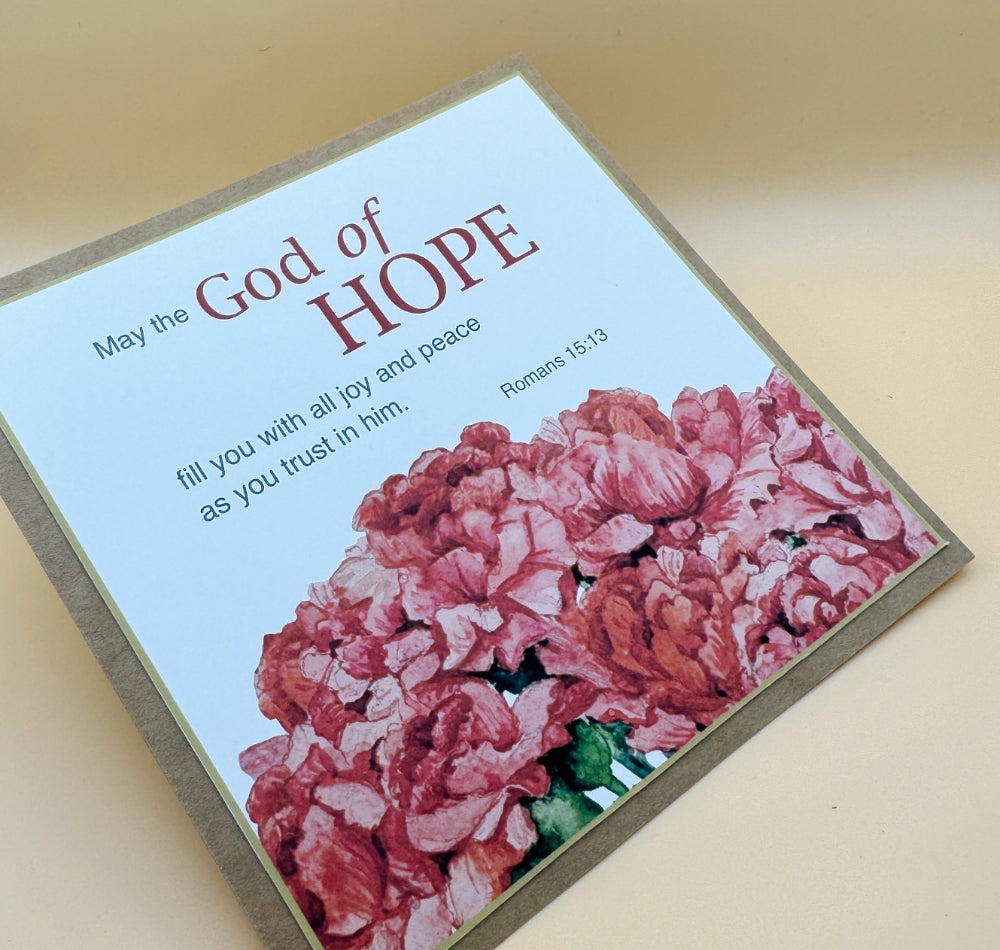 "God of Hope" Square Note Card