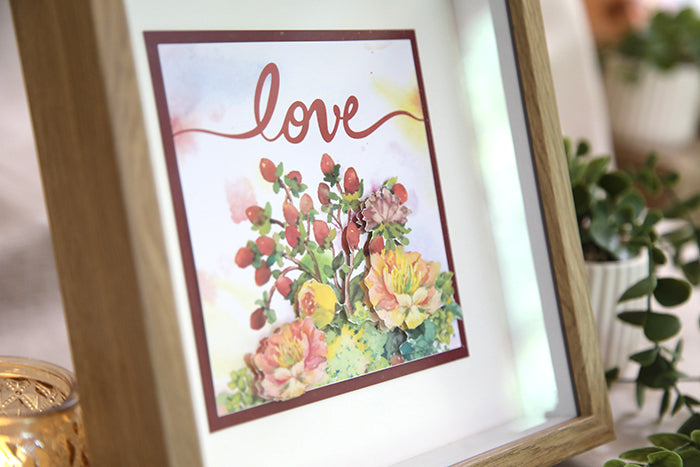 "Love" 3D Handmade Card