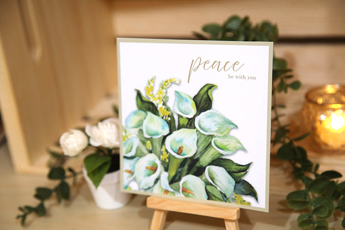 Calla Lily Notecard: Peace Be With You