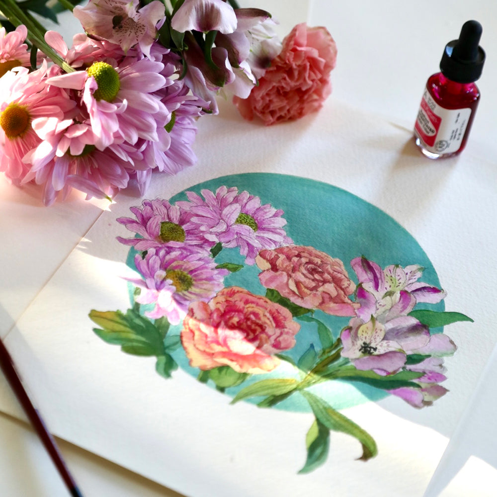 Circle of Growth – Blooming Trio Art Print