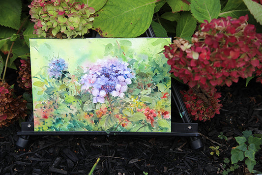 Lavender Hydrangea Watercolor Art Print