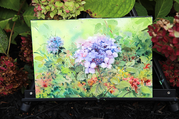 Lavender Hydrangea Watercolor Art Print