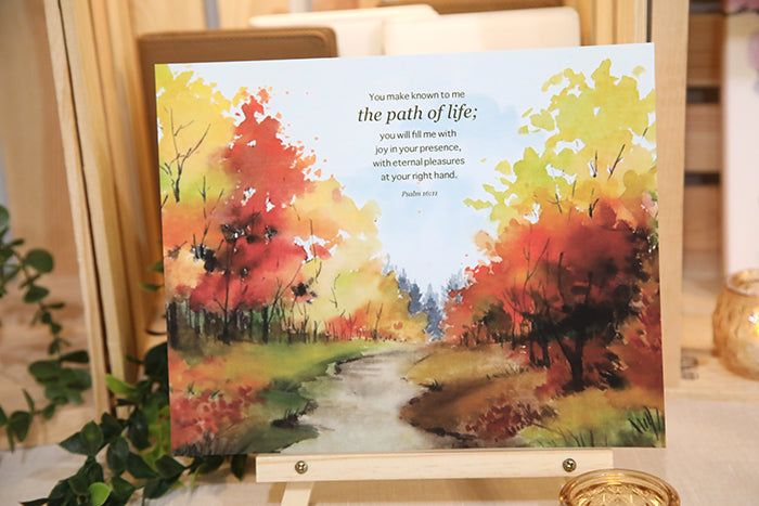 The Path of Life: Psalm 16:11 Watercolor Art Print