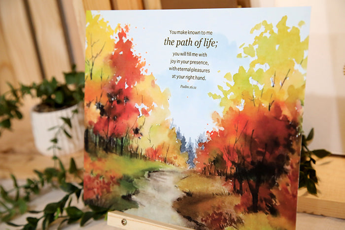 The Path of Life: Psalm 16:11 Watercolor Art Print