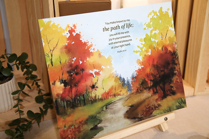 The Path of Life: Psalm 16:11 Watercolor Art Print