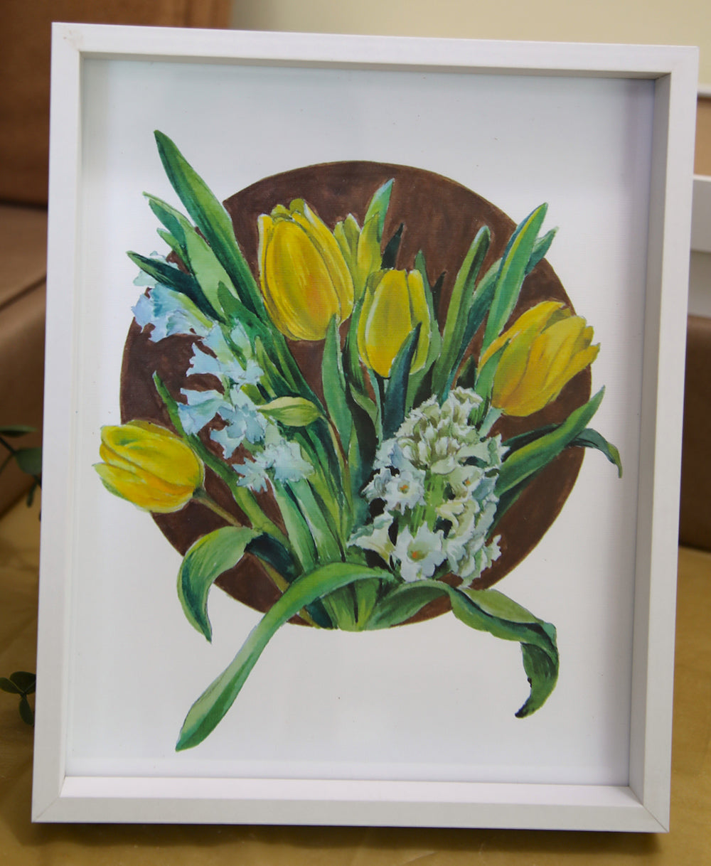 Circle of Peace – Yellow Tulips Art Print