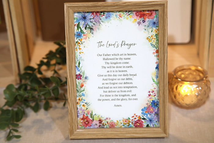 The Lord’s Prayer Floral Art Print