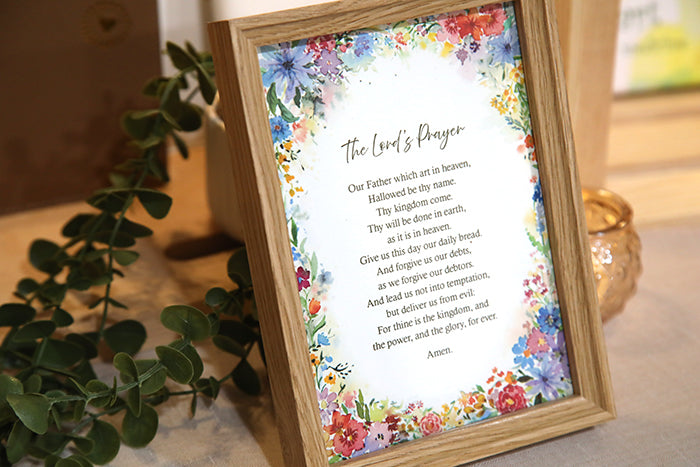 The Lord’s Prayer Floral Art Print
