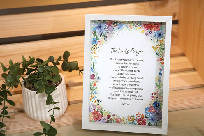 The Lord’s Prayer Floral Art Print