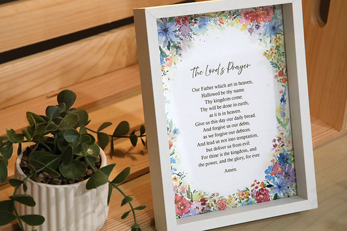 The Lord’s Prayer Floral Art Print
