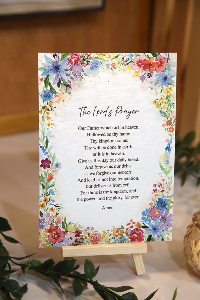 The Lord’s Prayer Floral Art Print