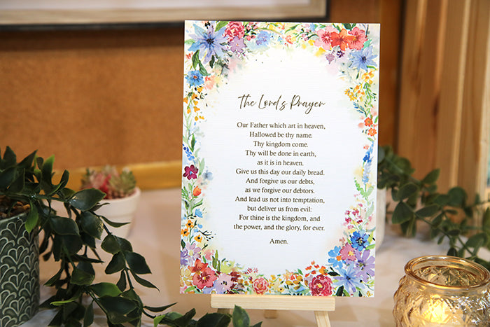 The Lord’s Prayer Floral Art Print