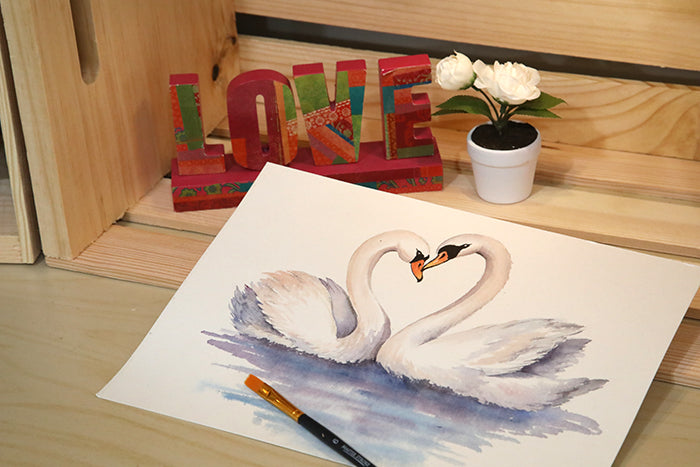 Together is a Beautiful Place: Swan Love Greeting Card