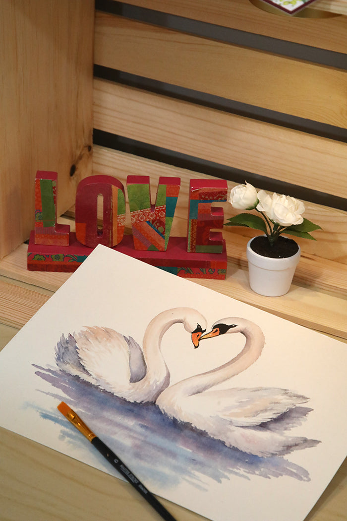 Together is a Beautiful Place: Swan Love Greeting Card