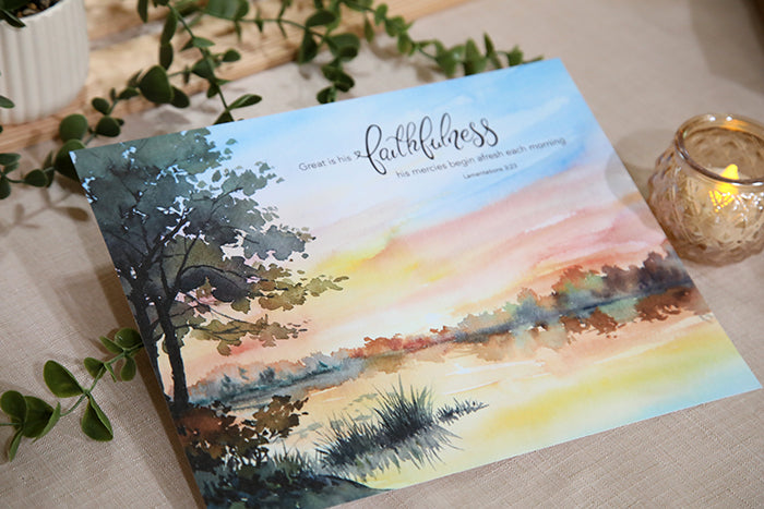 "New Mercies Every Morning" — Lamentations 3:23 Art Print