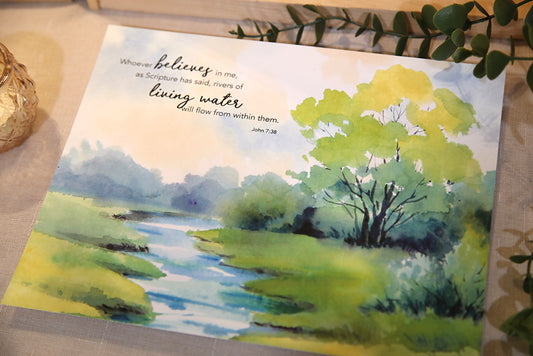 Rivers of Living Water John 7:38 Art Print