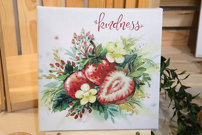 Kindness (Strawberry) in Bloom: 8x8 Canvas Print